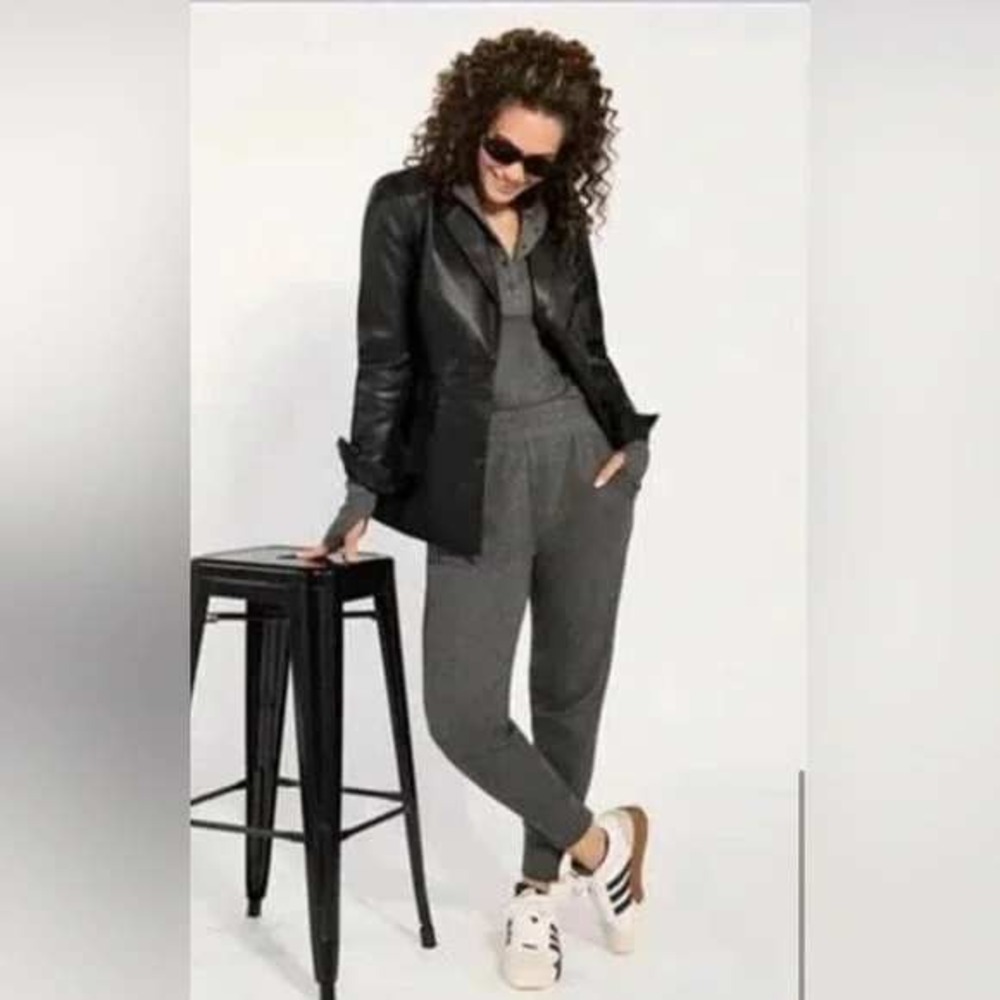 Cabi #4639‎ Waffle Jogger Charcoal Gray Size M Pull On Pockets Casual